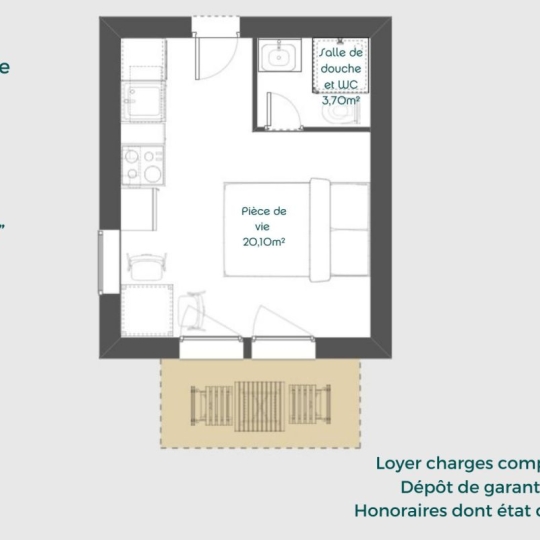  Annonces CHAPONOST : Appartement | LA MULATIERE (69350) | 24 m2 | 700 € 