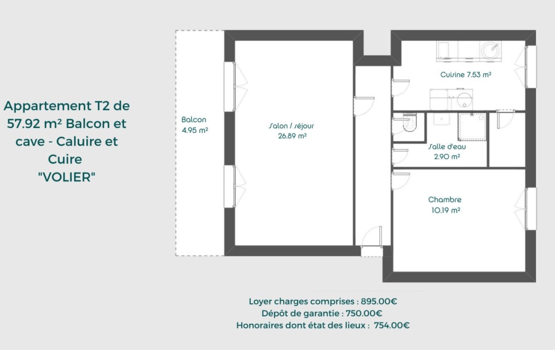 Annonces CHAPONOST : Apartment | CALUIRE-ET-CUIRE (69300) | 58 m2 | 895 € 